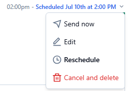 Edit scheduled in chat