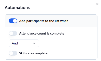 Automatically add automation
