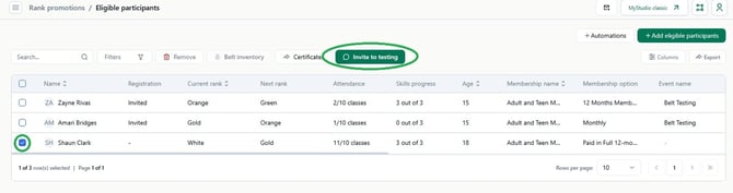 Invite to testing manually