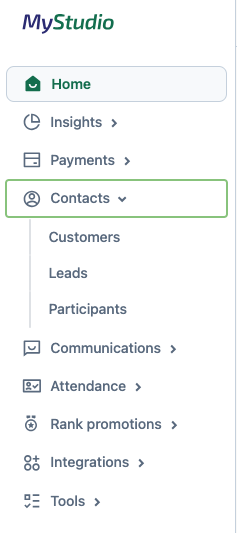 Contacts Section