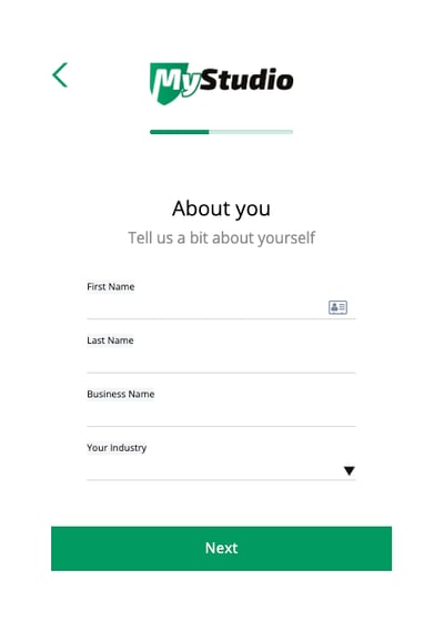 Creating Master Account Step 4 - Tell us a bit about yourself