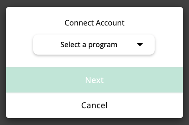 Connect Account > Select a program