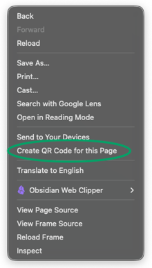 Create QR code for this page