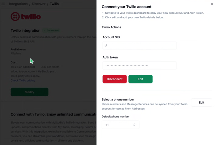 Edit Twilio V2