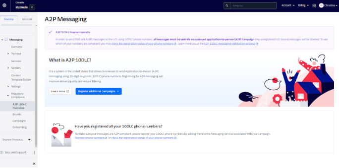 Twilio A2P