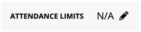 edit attendance limits