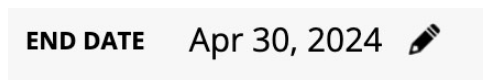 edit end date