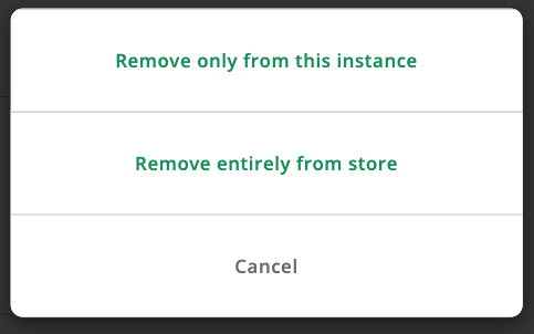 Deleting Item