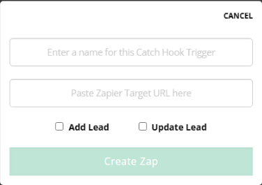 enter zapier info