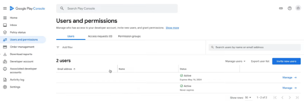 give permissions
