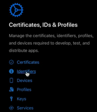 certificates id and profile