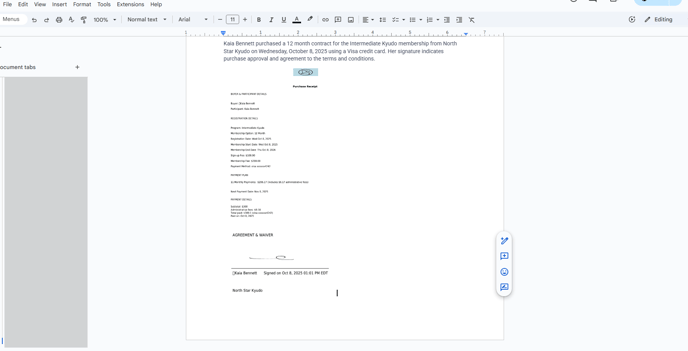 example document add