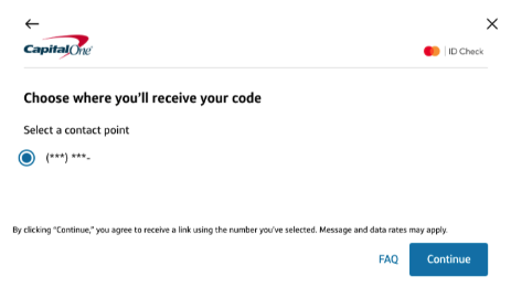 Capital One Send Verification Code