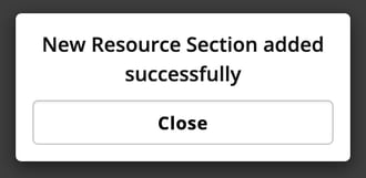 new resource section added successfully