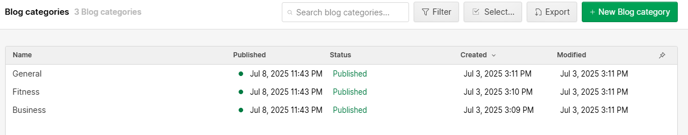Categories