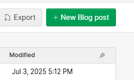 new blog post