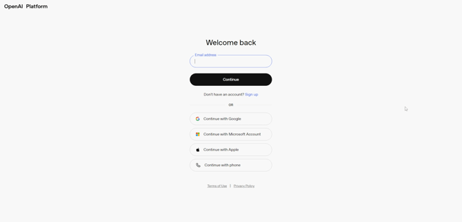 Create open ai account