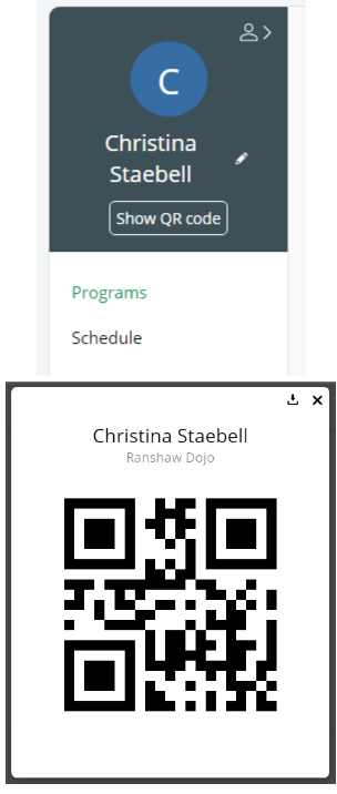 QR code member app