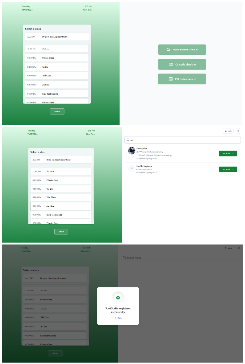 check in by search
