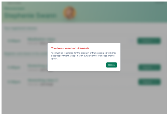dont meet requirements