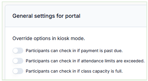 general settings