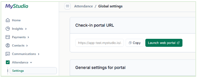 launch attendance portal