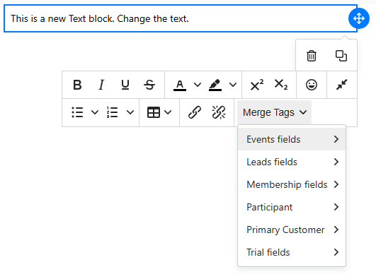 email template placeholder