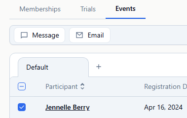 contact event participants
