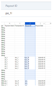 Search and export payouts