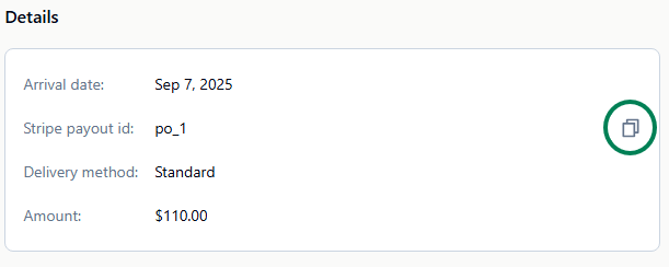 copy payout id