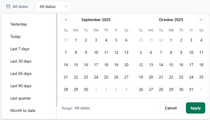 date filter