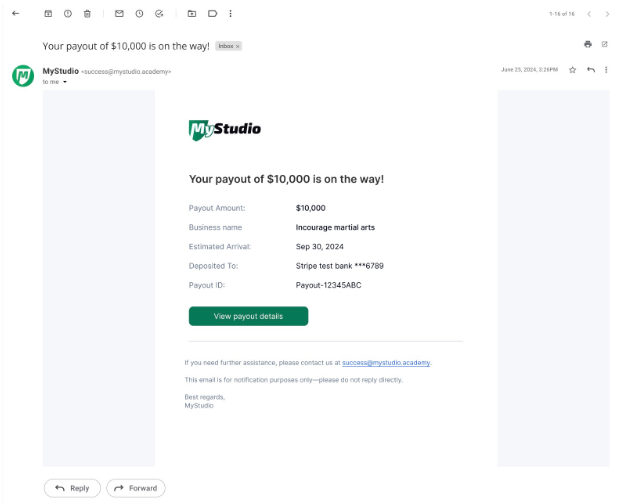payout email