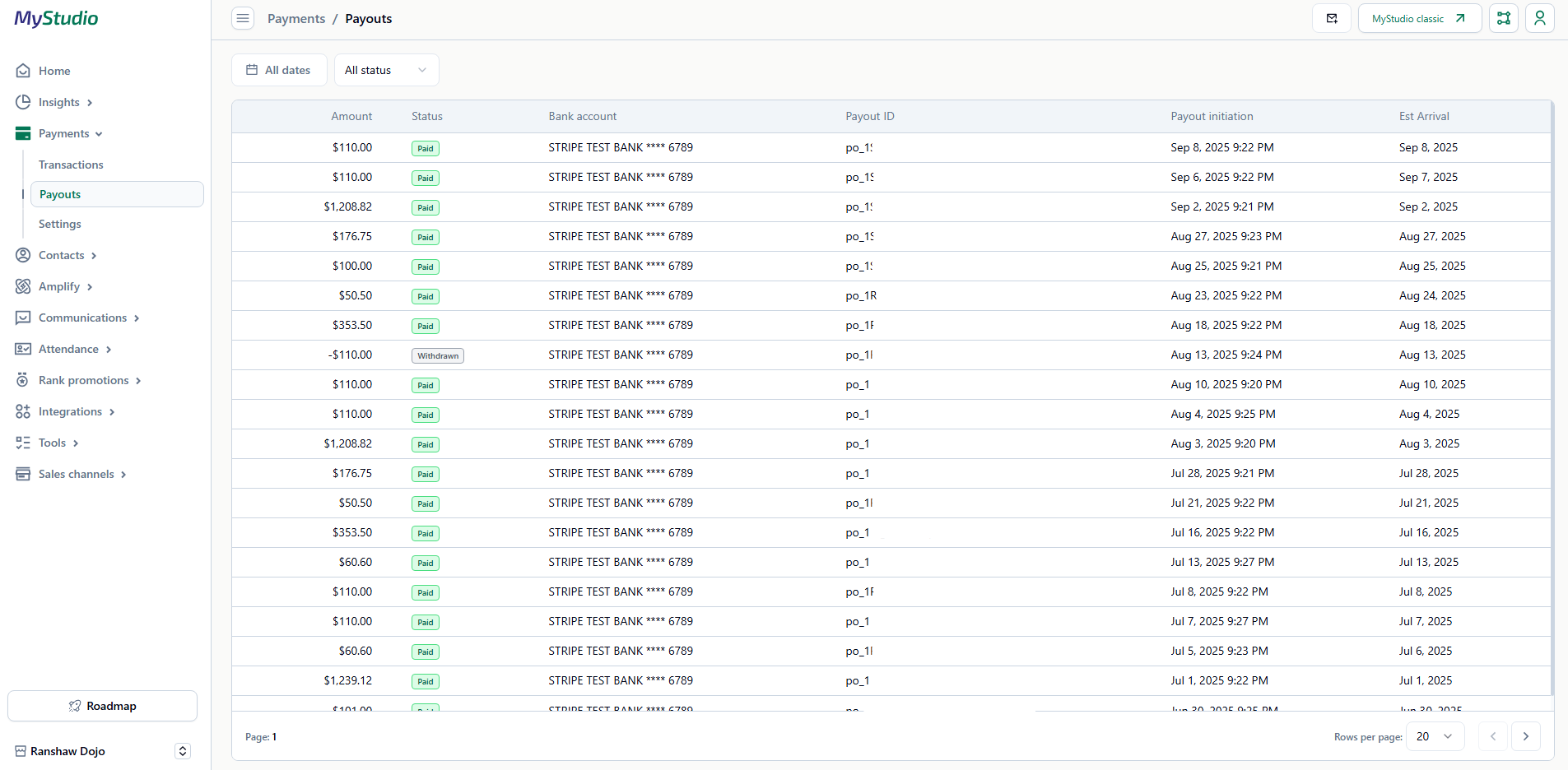 V2: Payouts