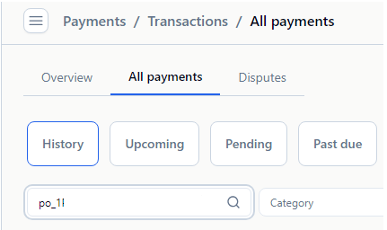 search payout in payments