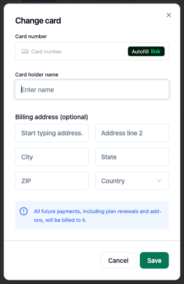 Replace Card Button Details