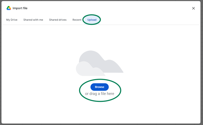 upload csv file